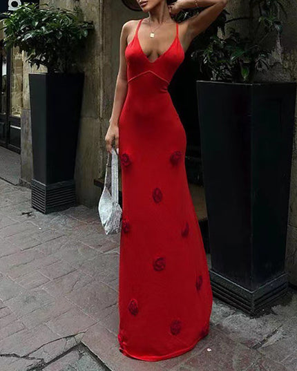 Womens Long Knitted Slip Dress