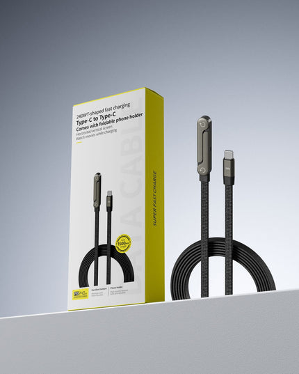 Fast Charging Foldable Bracket Data Cable 2-in-1 Data Wire Foldable Phone Tablet Stand Type-C To Type-C USB-A To Type-C