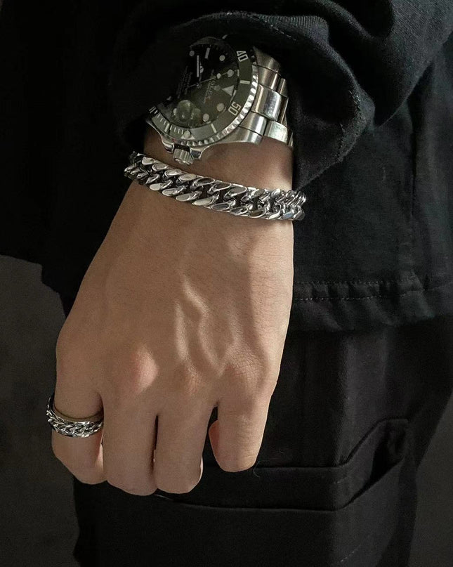 Mens Trendy Titanium Steel Bracelet That Wont Fade