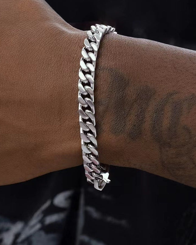 Mens Trendy Titanium Steel Bracelet That Wont Fade