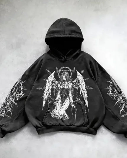 Urban Vibe Hooded Y2K Streetwear Sweatshirt