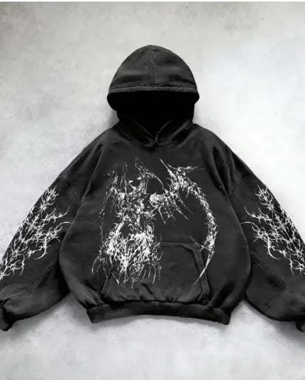 Urban Vibe Hooded Y2K Streetwear Sweatshirt