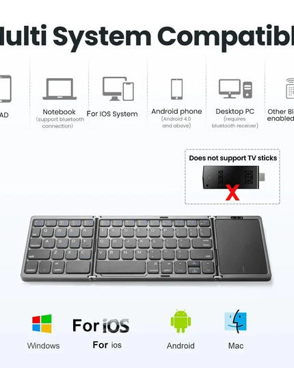 Folding Bluetooth keyboard