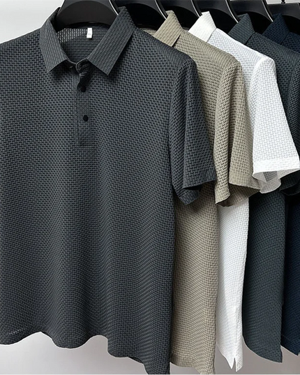 Men's Ice Silk Mesh Polo Shirt