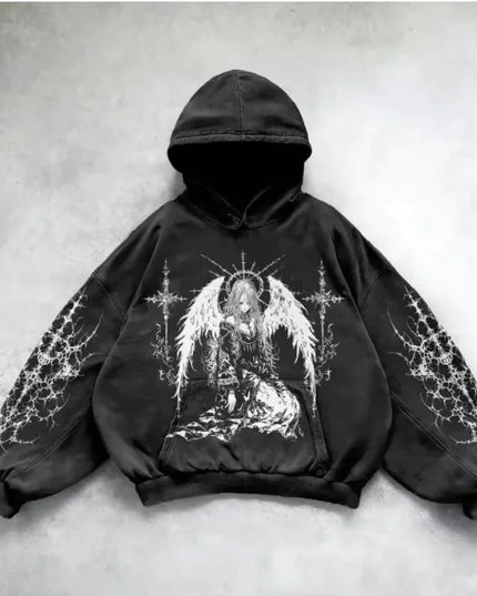 Urban Vibe Hooded Y2K Streetwear Sweatshirt