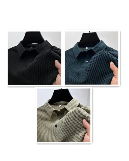 Men's Ice Silk Mesh Polo Shirt