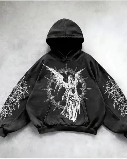 Urban Vibe Hooded Y2K Streetwear Sweatshirt